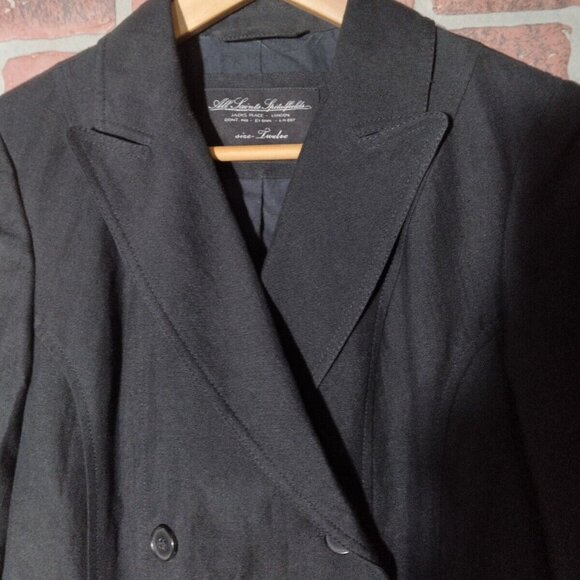 All Saints "Rare" Vintage Gwen Linen Mix Coat UK12 - Picture 4 of 16